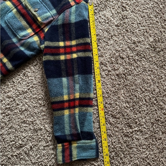 LIMITED AMERICA RED BLUE PLAID WOOL BUTTON DOWN JACKET/SHIRT VINTAGE Sz Small - Picture 6 of 6